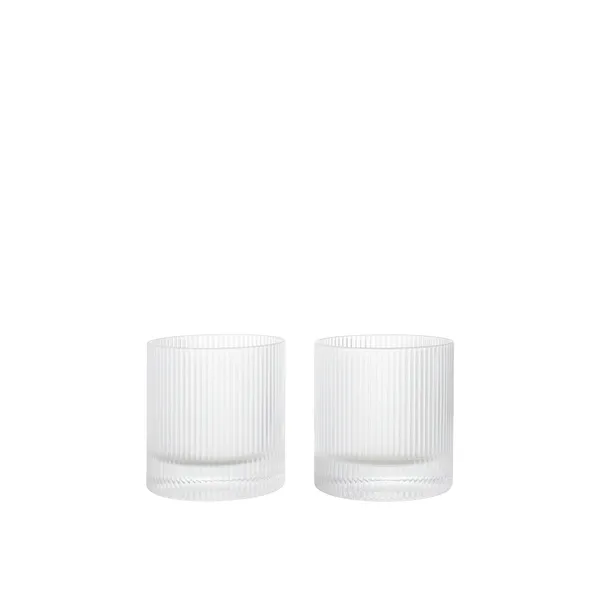 Ripple Tumbler Glass 25cl Set of 2 Clear