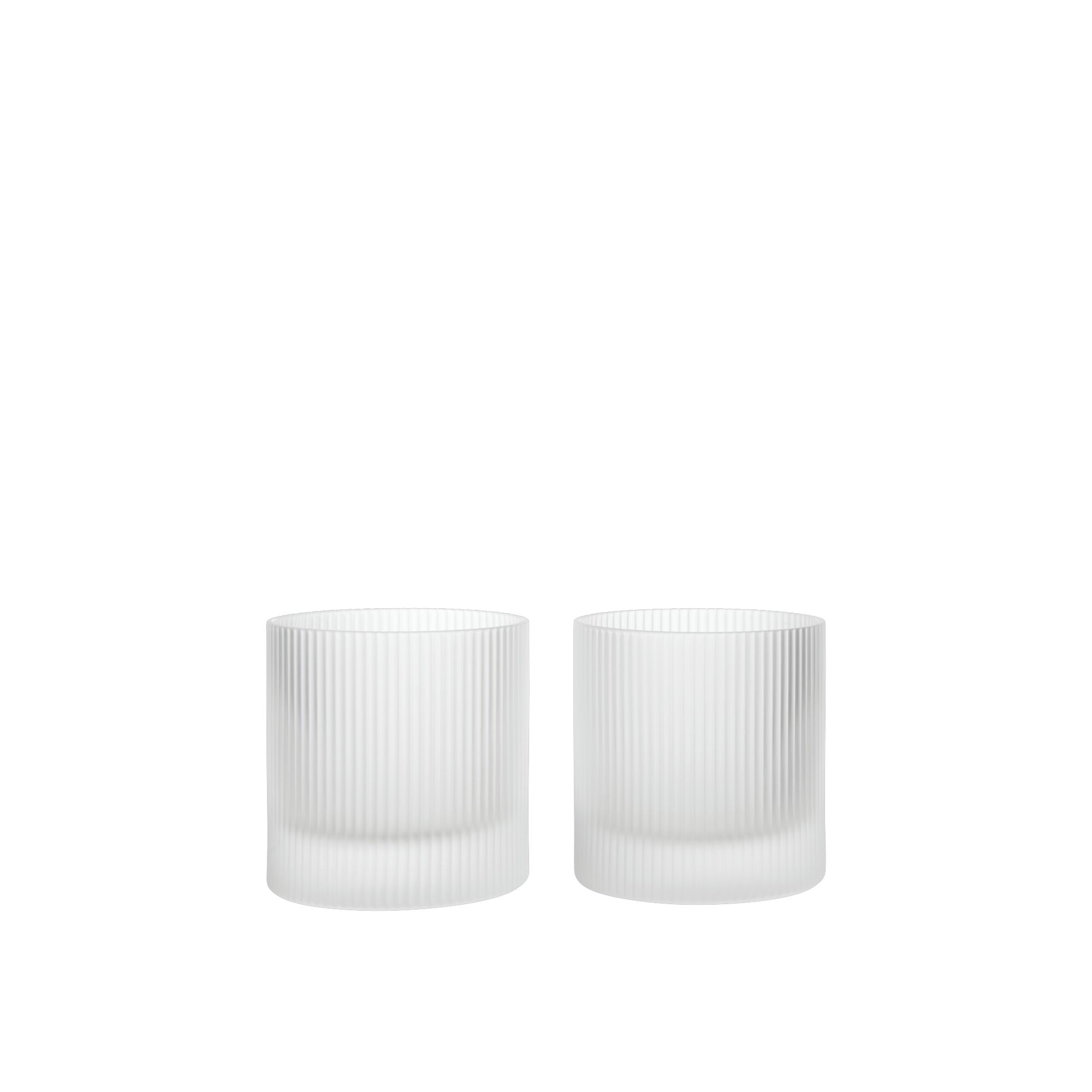 Ripple Tumbler Glas 25cl 2er Set Mattiert