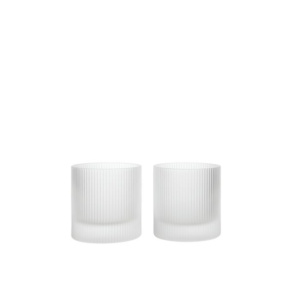 Ripple Tumbler Glass 25cl Set of 2 Frosted