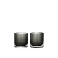 Ripple Tumbler Glas 25cl Set van 2 Gerookt Grijs