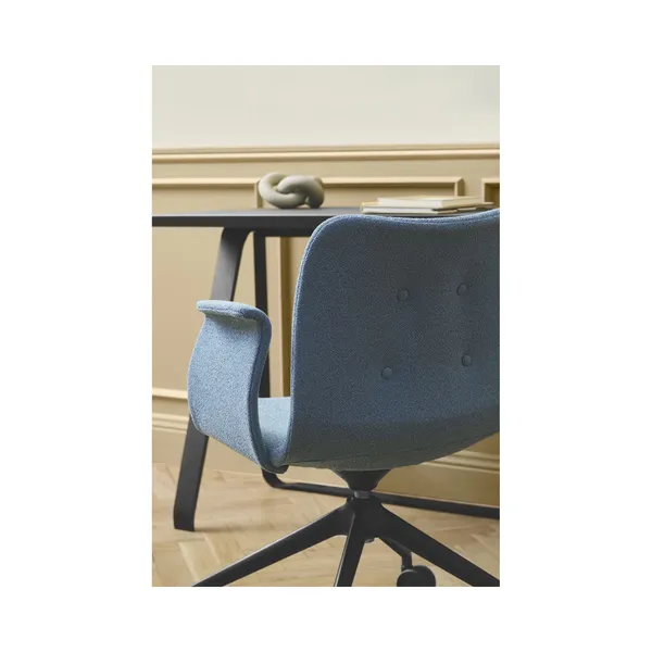 Bent Hansen Primum 4-Star Spisebordsstol Med Hjul Sort/Zenso 3 214