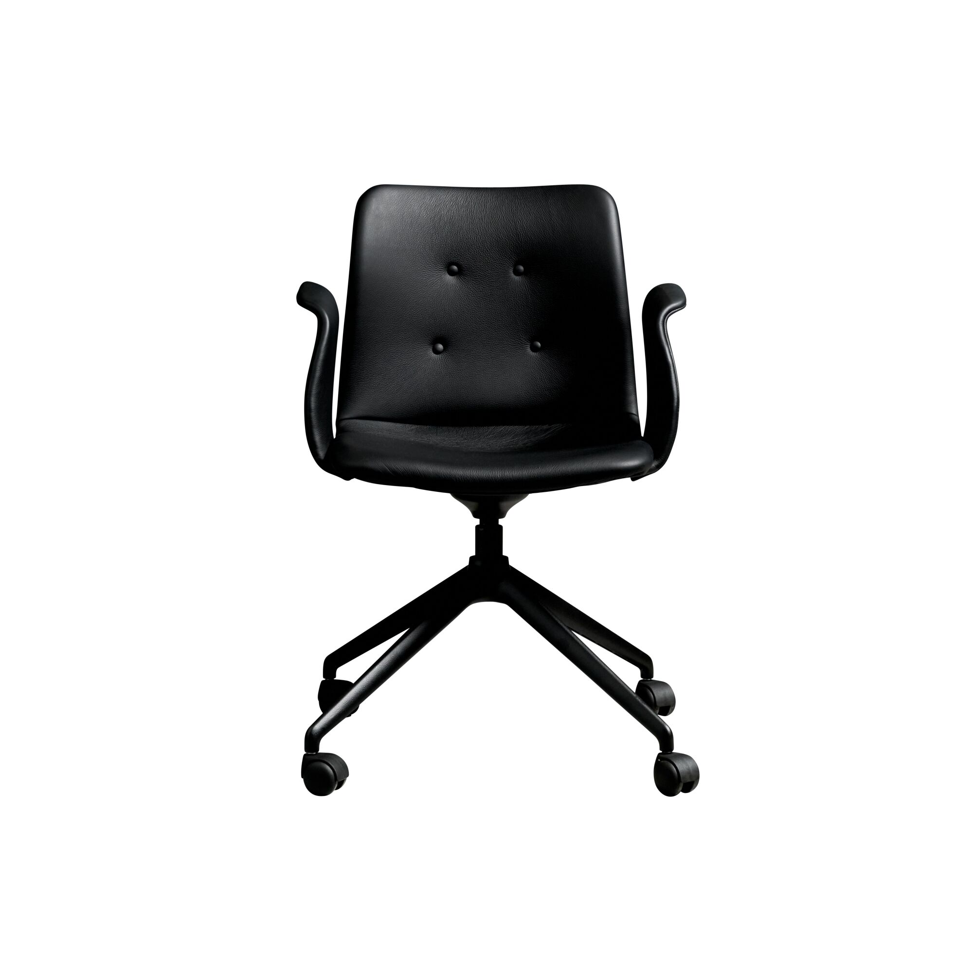 Bent Hansen Primum 4-Star Spisebordsstol Med Hjul Sort/Zenso 3 207