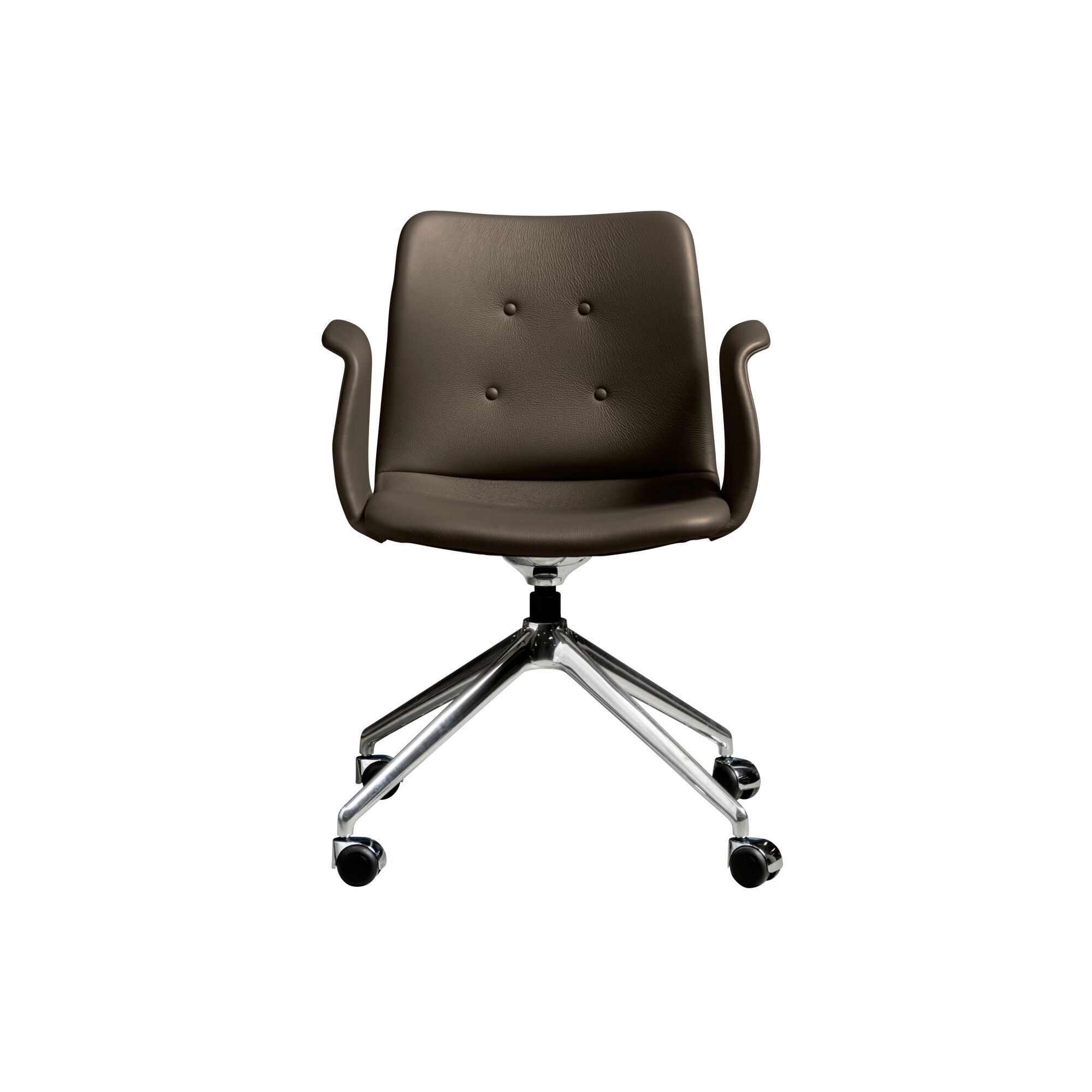 Bent Hansen Primum 4-Star Spisebordsstol Med Hjul Poleret Stl/Zenso 3 230