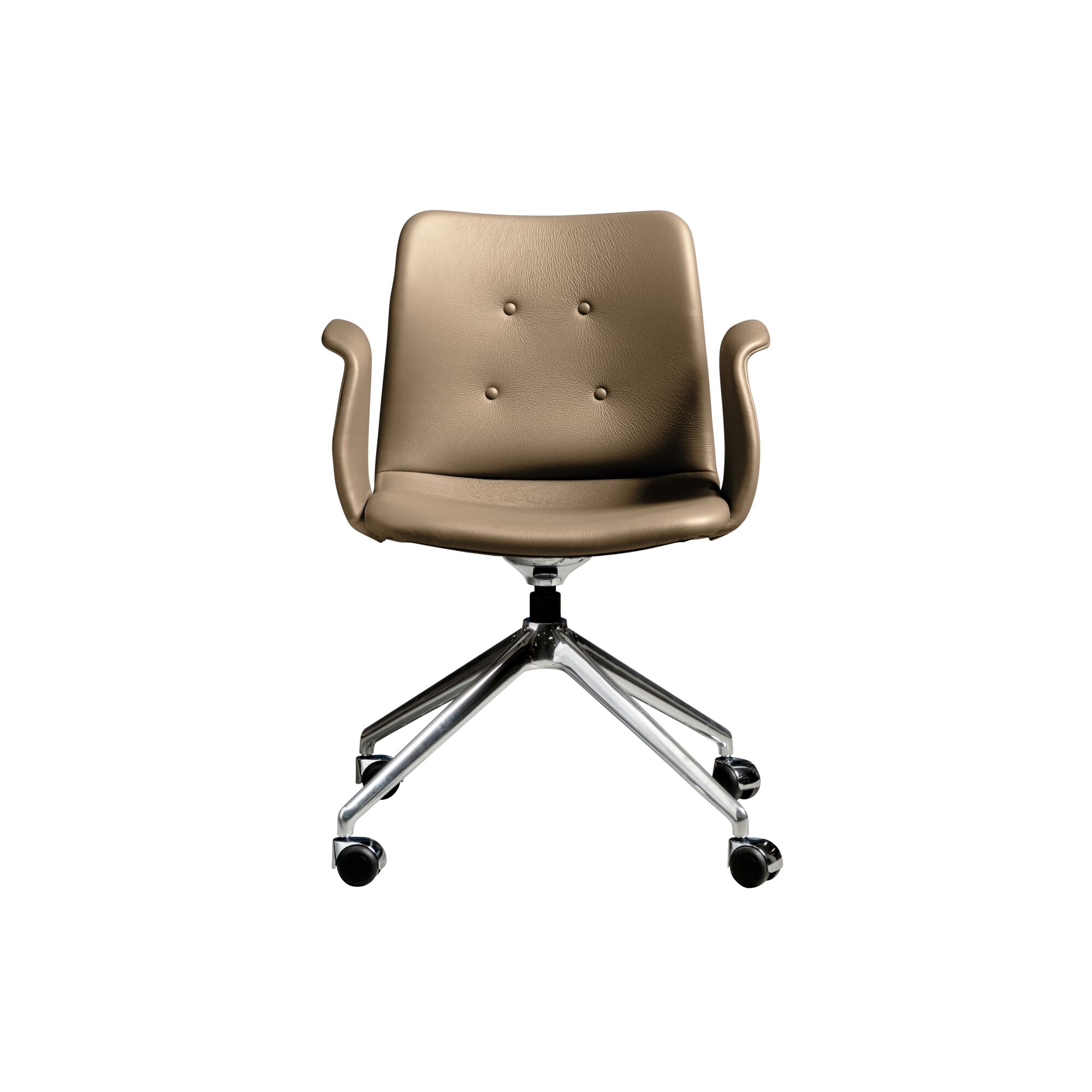 Bent Hansen Primum 4-Star Spisebordsstol Med Hjul Poleret Stl/Zenso 3 228