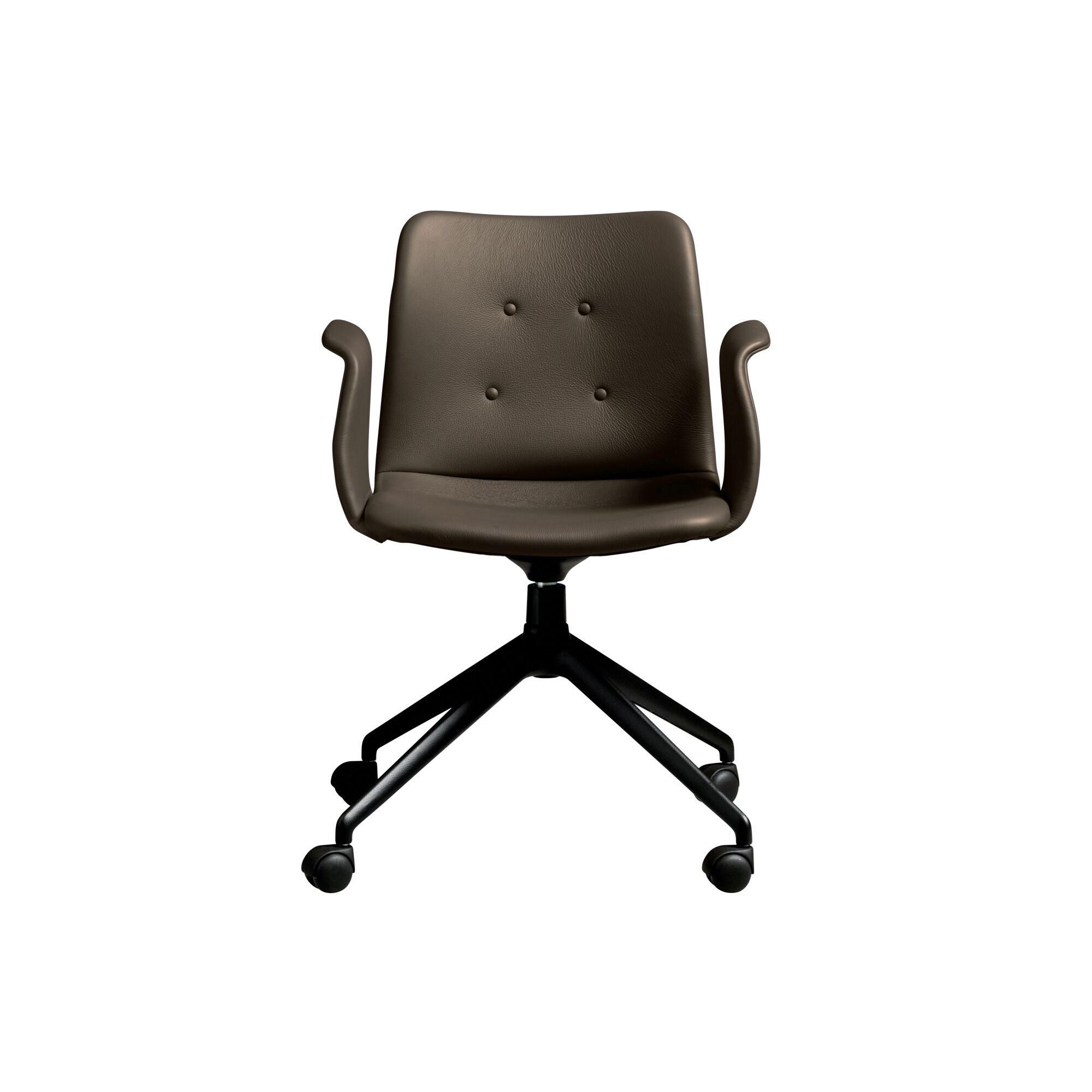 Bent Hansen Primum 4-Star Spisebordsstol Med Swivel & Hjul Sort/Zenso 3 230
