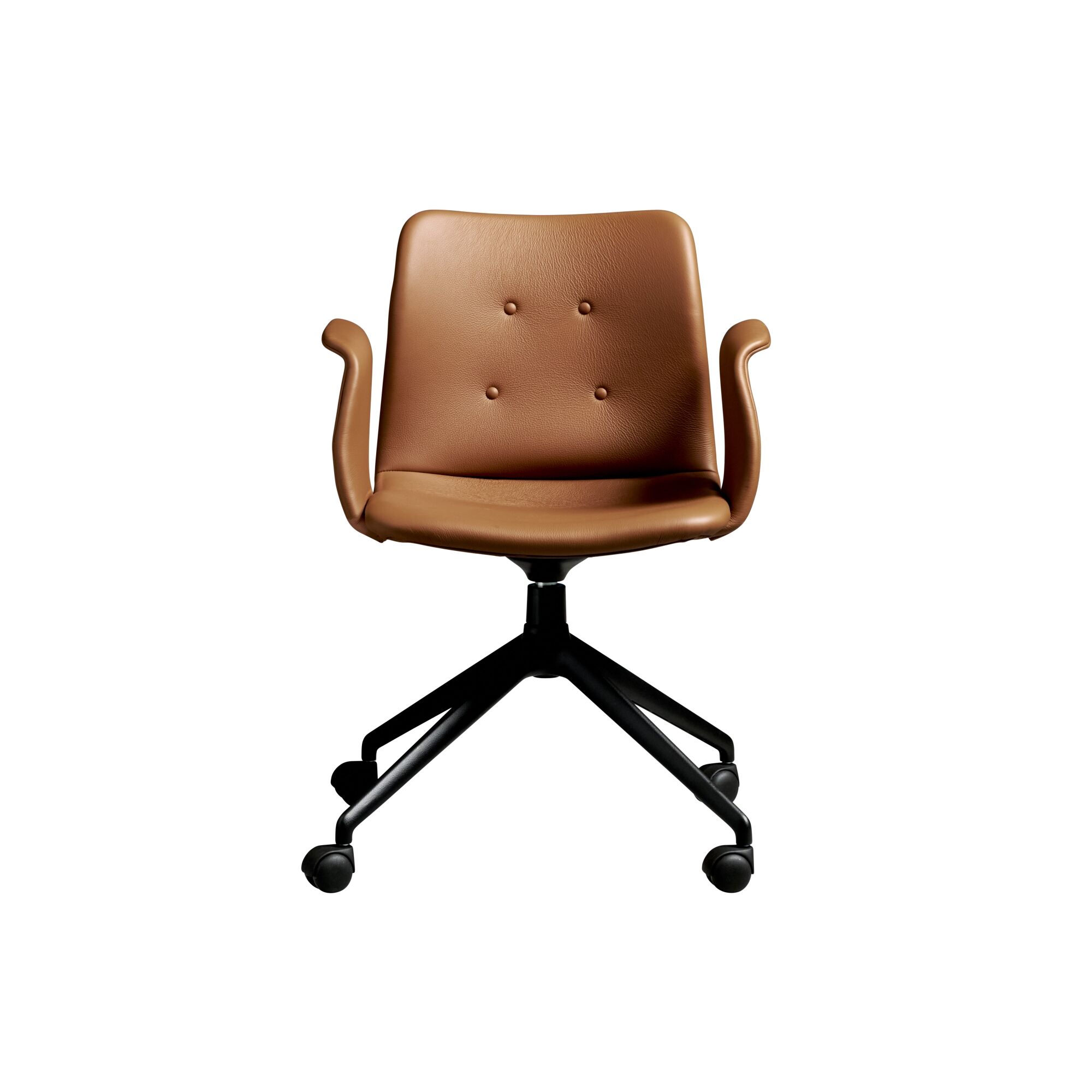 Bent Hansen Primum 4-stjerners Spisestol med Sving og Hjul Sort/ Zenso 3 223