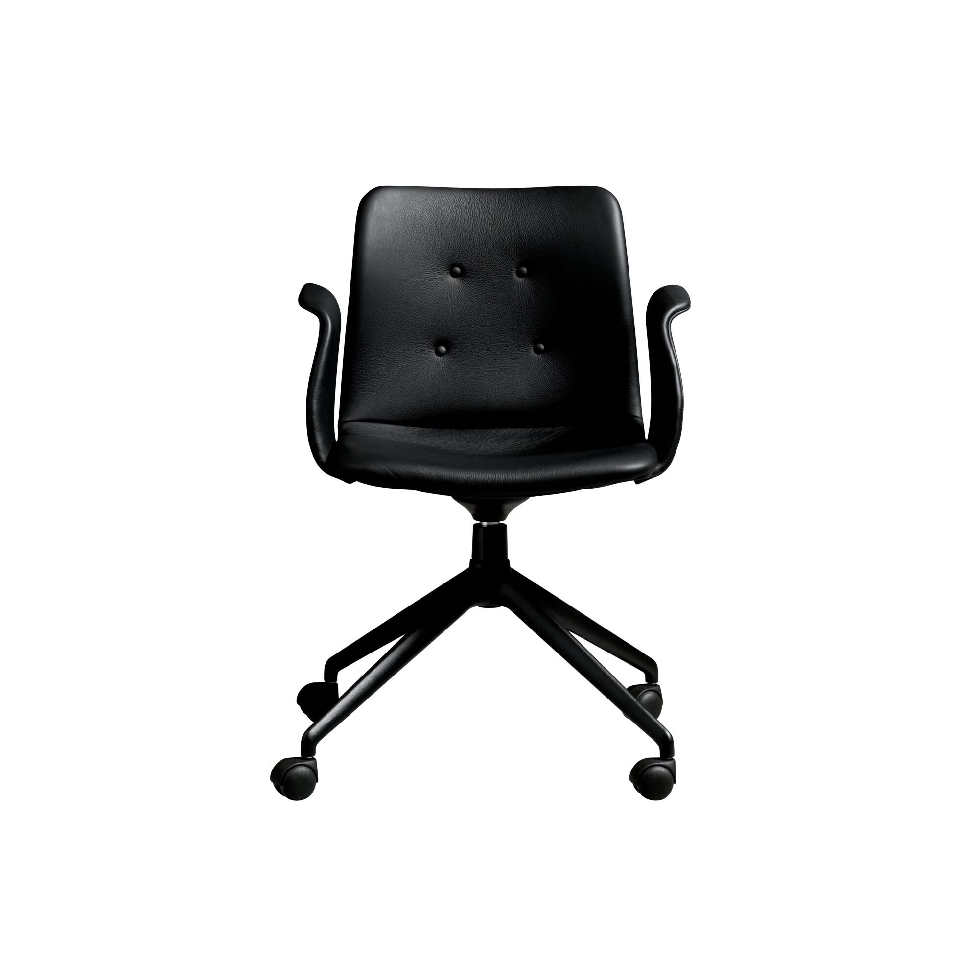 Bent Hansen Primum 4-stjerners Spisestol med Sving og Hjul Sort/ Zenso 3 207