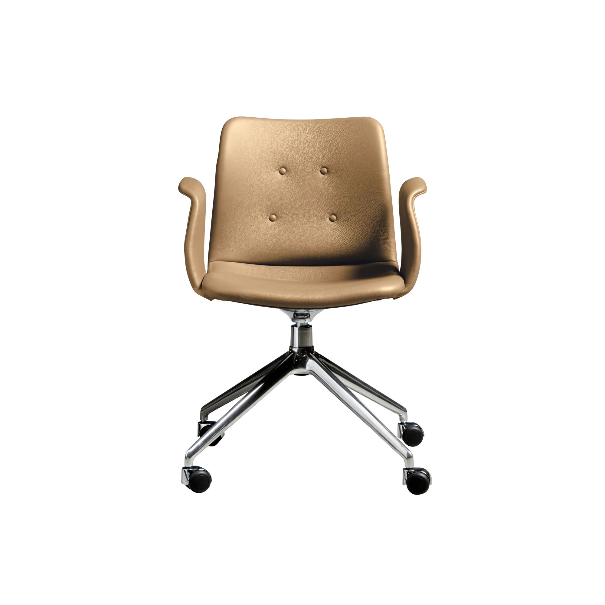 Bent Hansen Primum 4-Star Spisebordsstol Med Swivel & Hjul Poleret Stl/Zenso 3 261