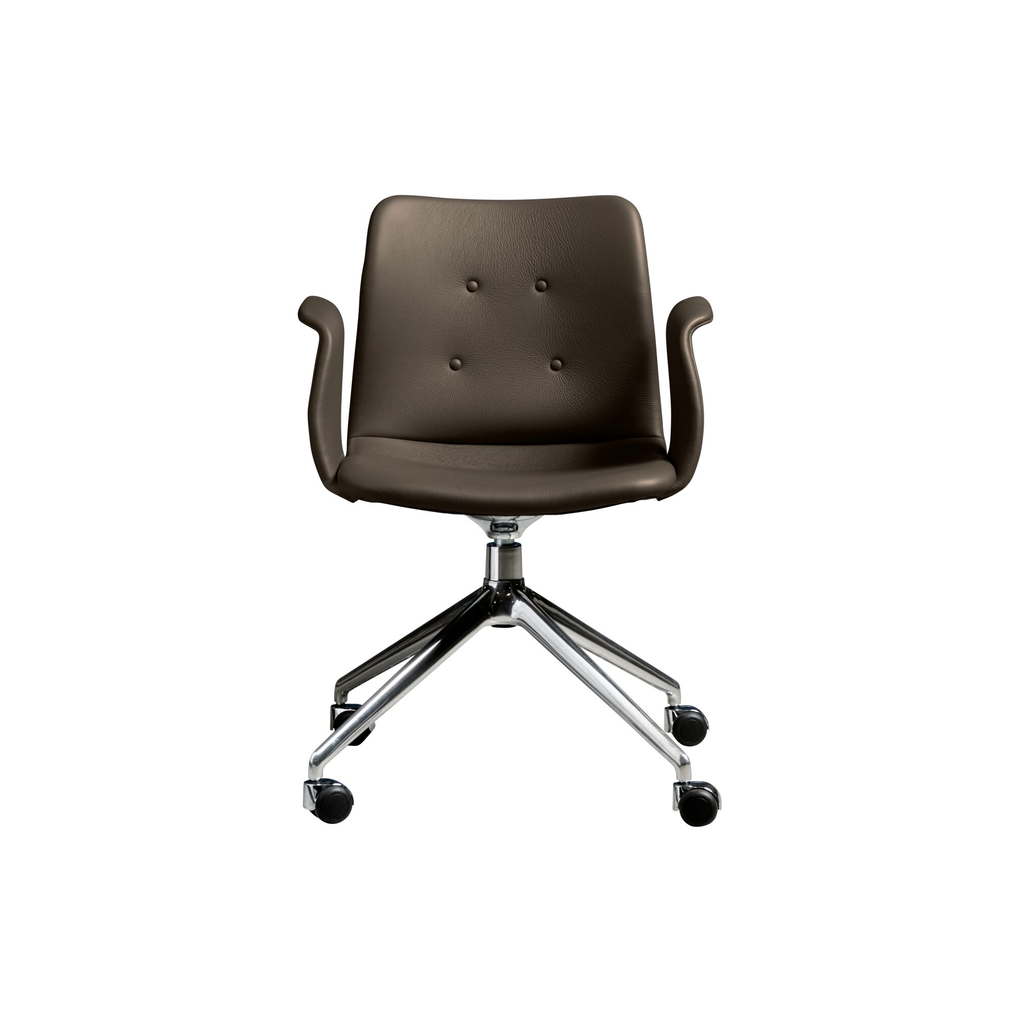Bent Hansen Primum 4-Star Spisebordsstol Med Swivel & Hjul Poleret Stl/Zenso 3 230