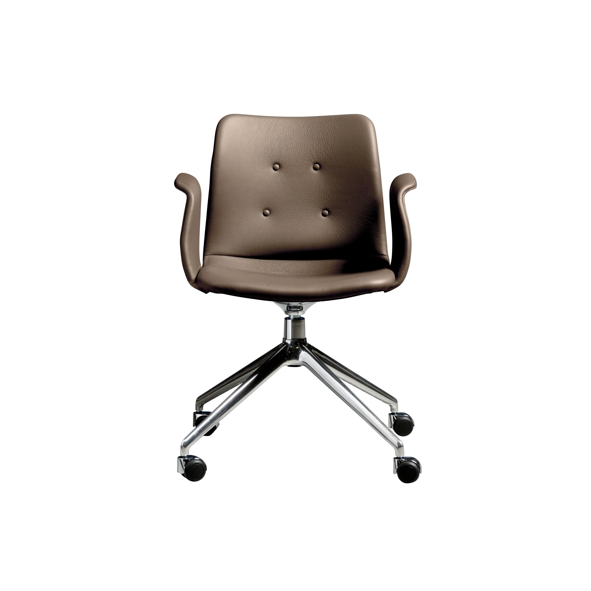 Bent Hansen Primum 4-Star Spisebordsstol Med Swivel & Hjul Poleret Stl/Zenso 3 292