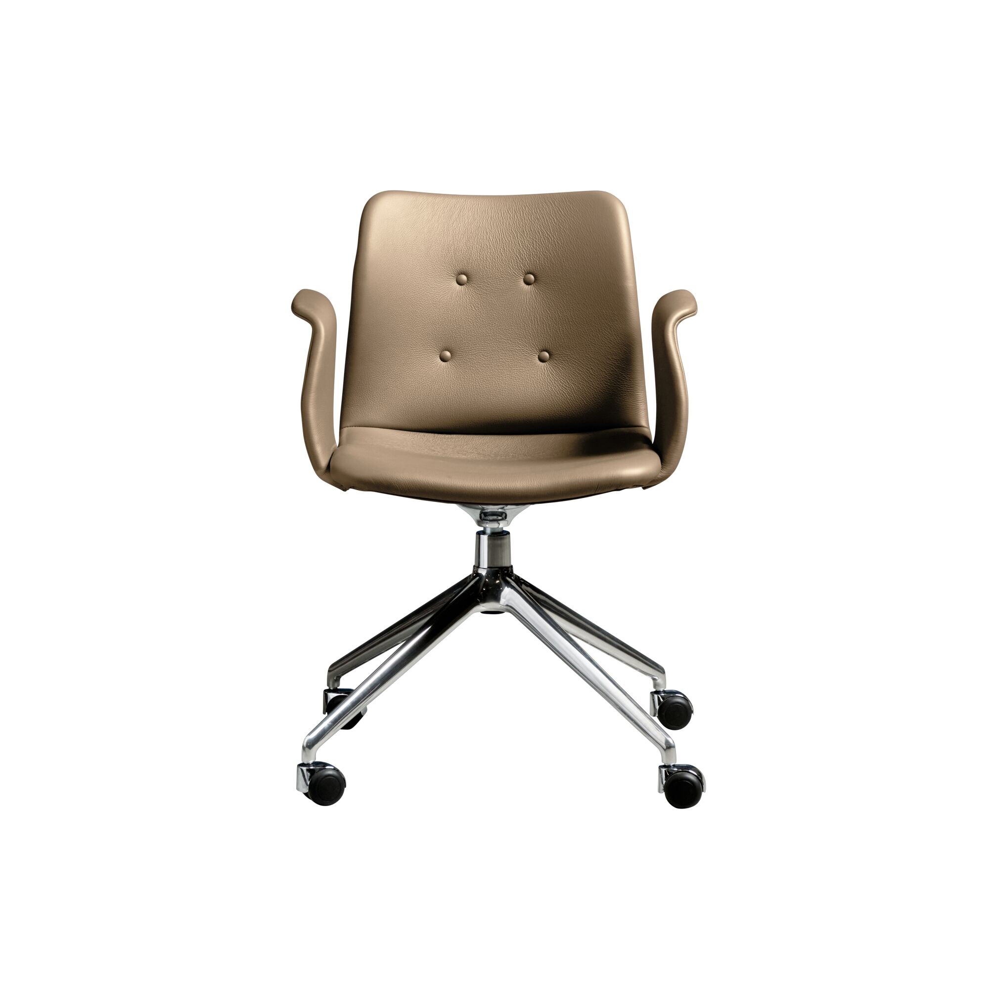 Bent Hansen Primum 4-Star Spisebordsstol Med Swivel & Hjul Poleret Stl/Zenso 3 228