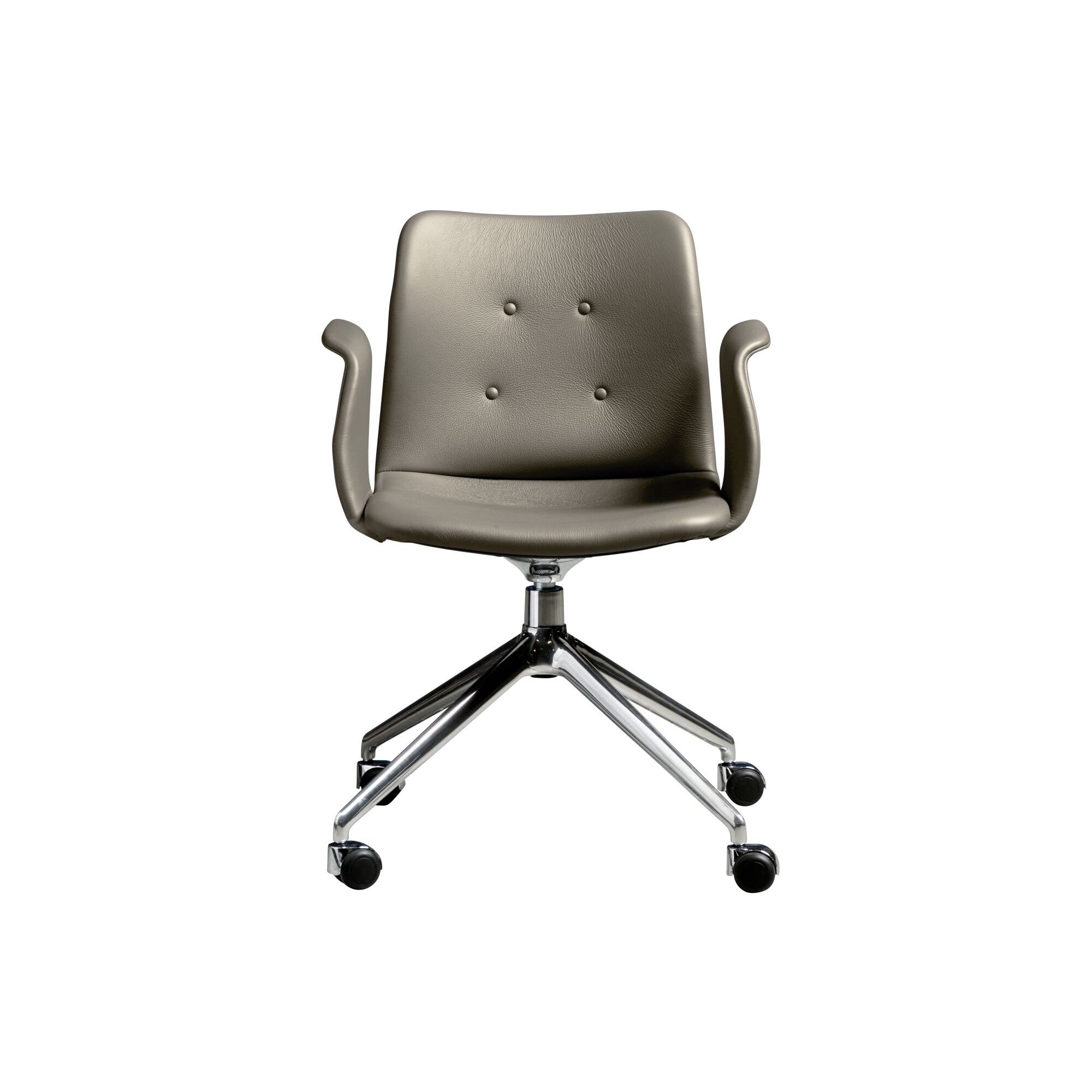 Bent Hansen Primum 4-Star Spisebordsstol Med Swivel & Hjul Poleret Stl/Zenso 3 214
