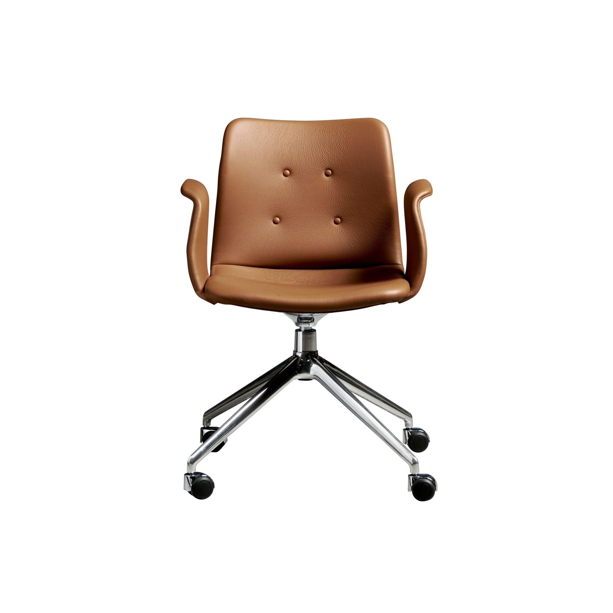 Bent Hansen Primum 4-Star Spisebordsstol Med Swivel & Hjul Poleret Stl/Zenso 3 223