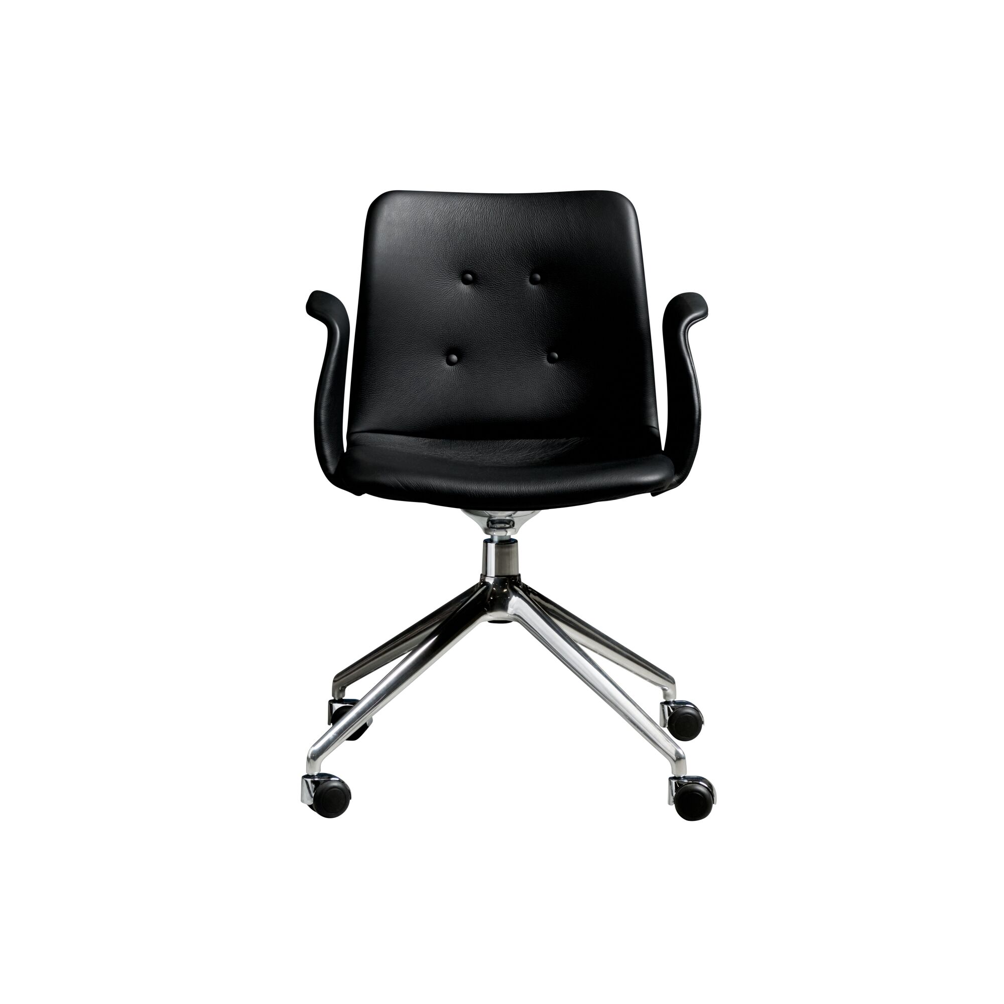 Bent Hansen Primum 4-Star Spisebordsstol Med Swivel & Hjul Poleret Stl/Zenso 3 207