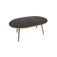 Bent Hansen Primum Esstisch Schwarz Linoleum/Eiche