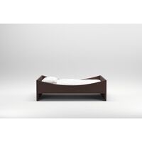 Curved Bed Frame 150x210 Dark Brown