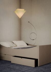 Gebogen Bedframe 160x200 Beige