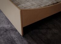 Gebogen Bedframe 200x200 Beige