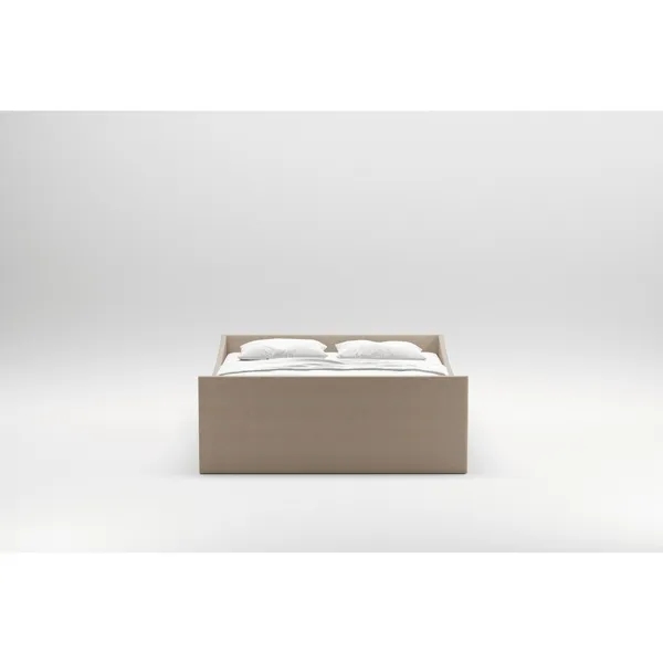 Gebogen Bedframe 140x210 Beige