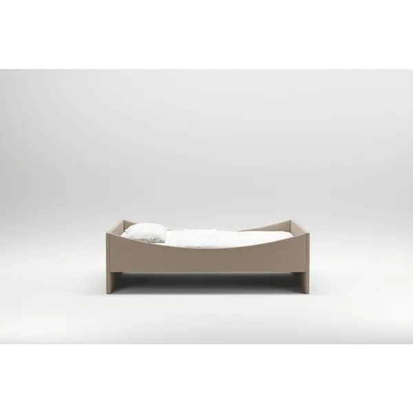 Gebogenes Bettgestell 150x210 Beige