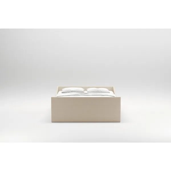 Gebogen Bedframe 140x200 Beige