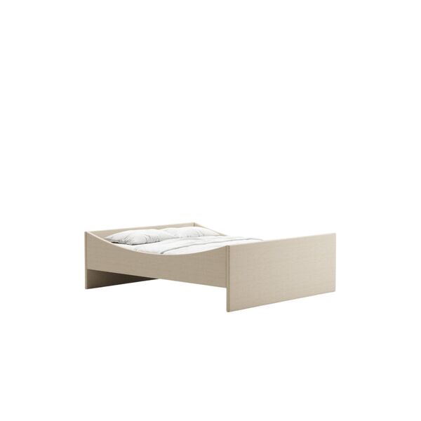 Curved Sengestel 150x200 Lys Beige