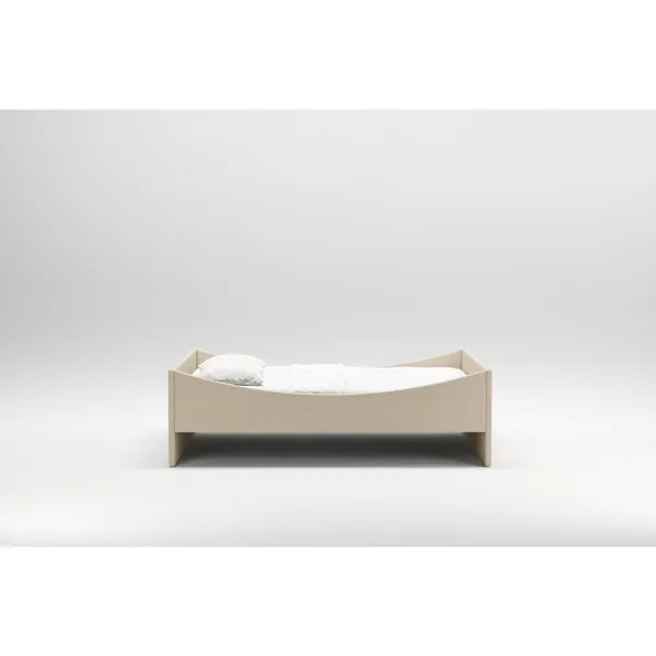 Gebogen Bedframe 150x200 Beige