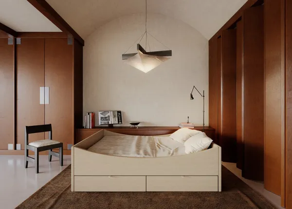 Gebogen Bedframe 200x200 Beige