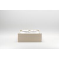 Gebogen Bedframe 140x210 Beige