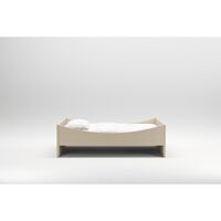 Gebogen Bedframe 150x210 Beige