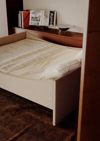 Gebogen Bedframe 160x210 Beige