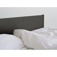 Veng Bedframe 150x200 Donkergrijs/Gerookt Eiken