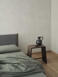 Veng Sengestel 140x210 Mørkegrå/Røget Egetræ