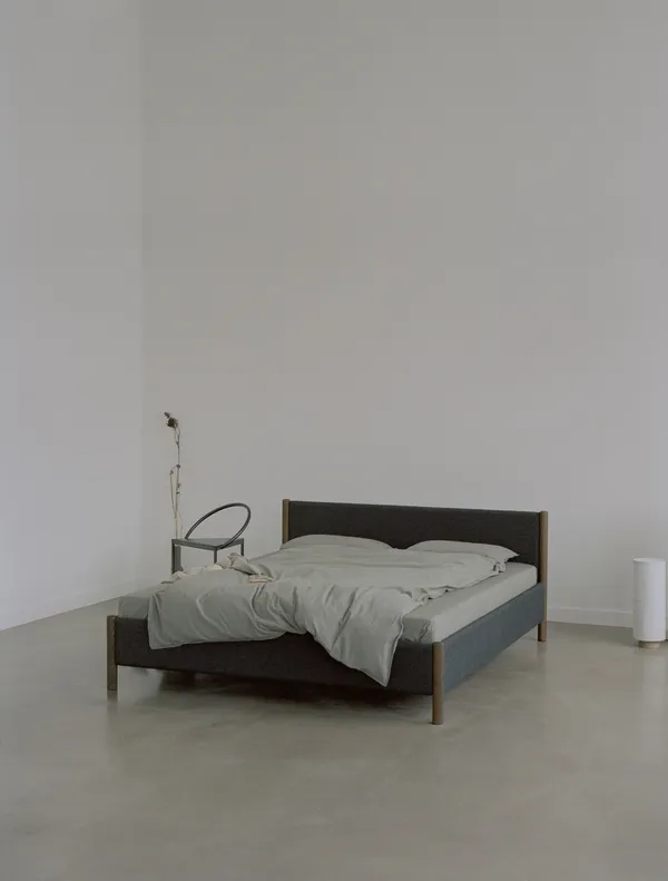 Veng Bedframe 140x200 Re-Wool 198/Gerookt Eiken