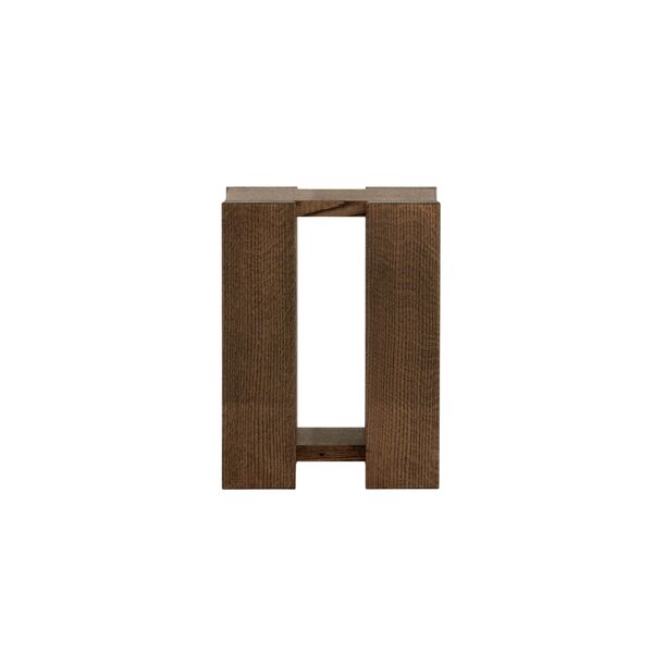 Etagere Bijzettafel Hoog Gerookt Rood Eiken