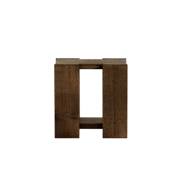 Mesa Auxiliar Etagere de Roble Rojo Ahumado Mediano
