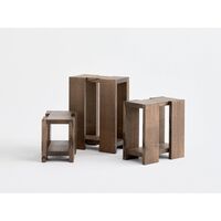 Etagere Side Table Medium Smoked Red Oak