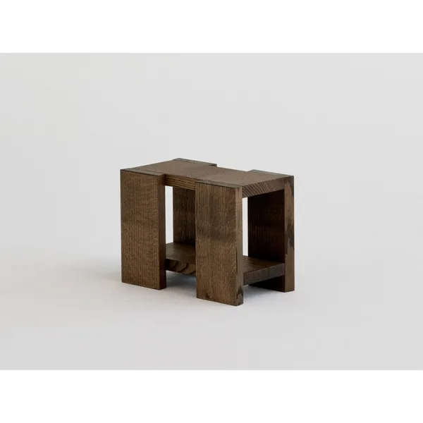 Etagere Side Table Small Smoked Red Oak