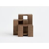 Etagere Side Table Small Smoked Red Oak