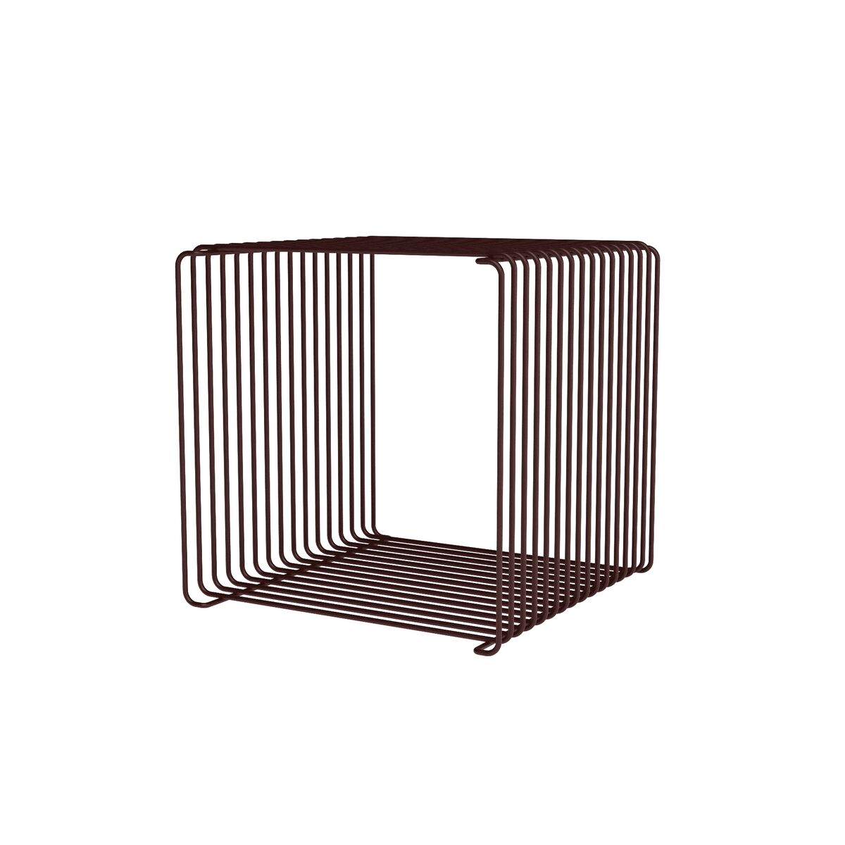 Panton Drahtregal, Einzelablage 07 – Schwarz/Rot, 34,8 cm x 34,8 cm