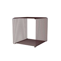 Panton Drahtregal, Einzelablage 07 – Schwarz/Rot, 34,8 cm x 34,8 cm