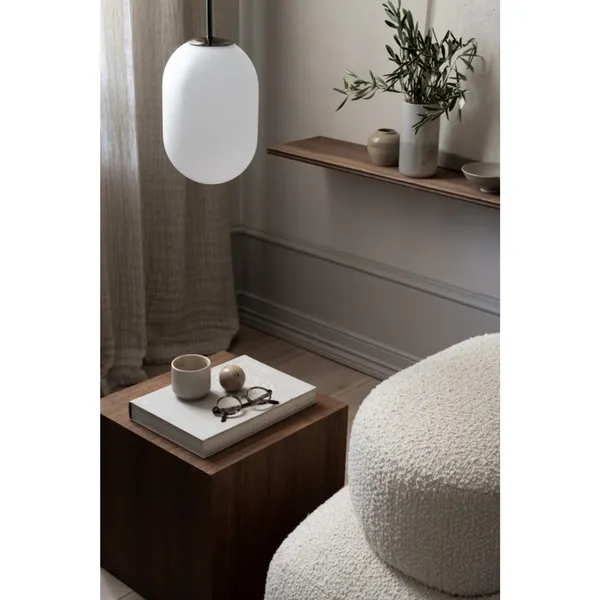 Noor Taklampe Medium Opal/ Sort