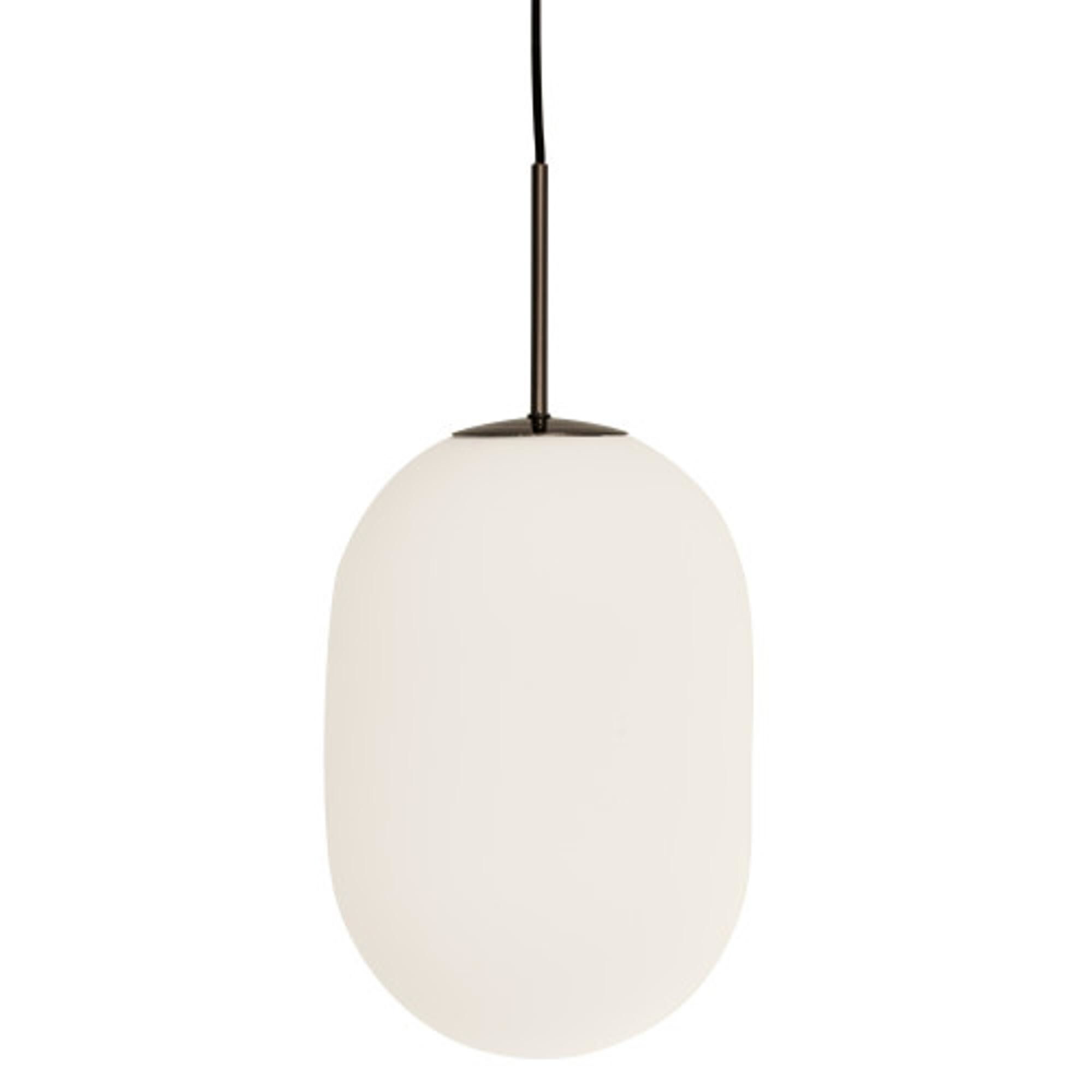 Suspension Noor, grand, opale/ Noir