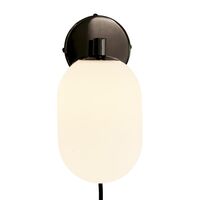 Noor Wall lamp Opal/ Black