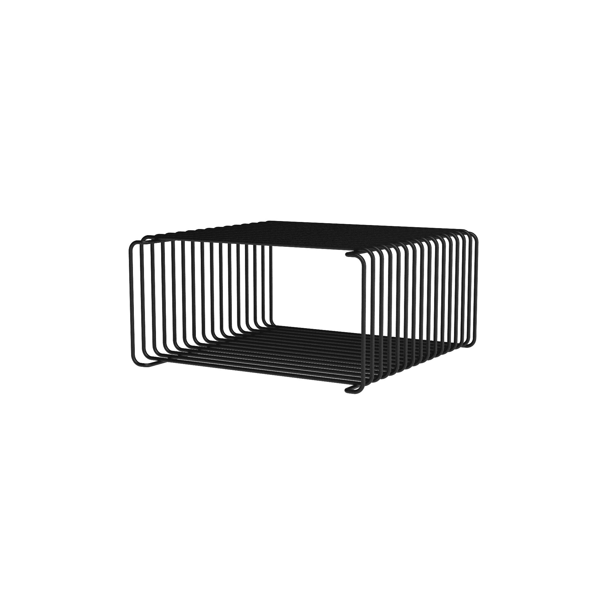 Panton Bokhylle i Ståltråd, Halvhøy, 05 – Svart, 17,2 cm x 34,8 cm