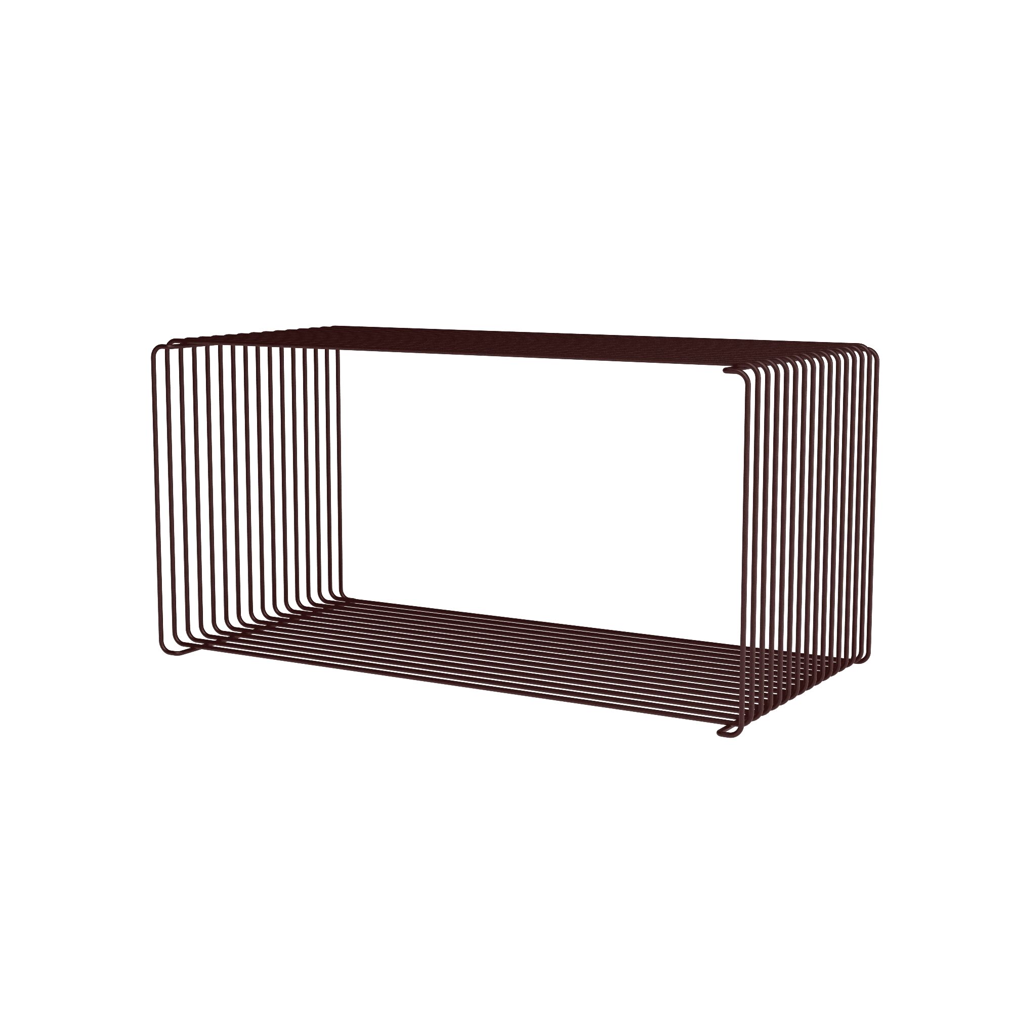 Panton Draht-Verlängerungsregal 07 – Schwarz/Rot, 70 cm x 34,8 cm