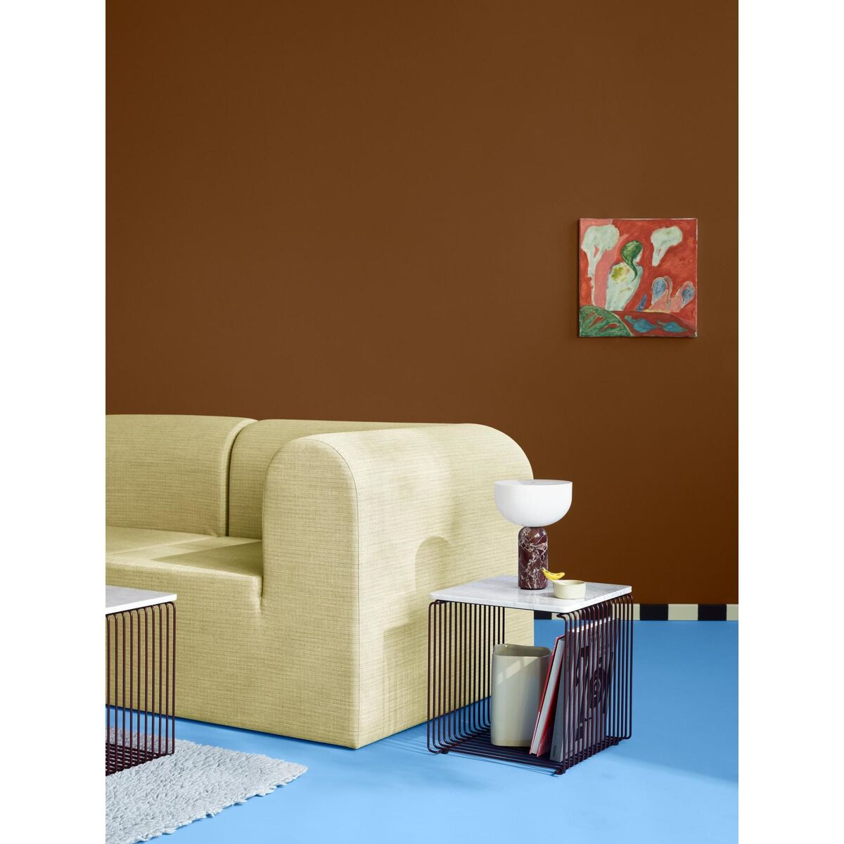 Étagère Extensible Panton Wire 07 - Noir et Rouge 70 cm x 34,8 cm