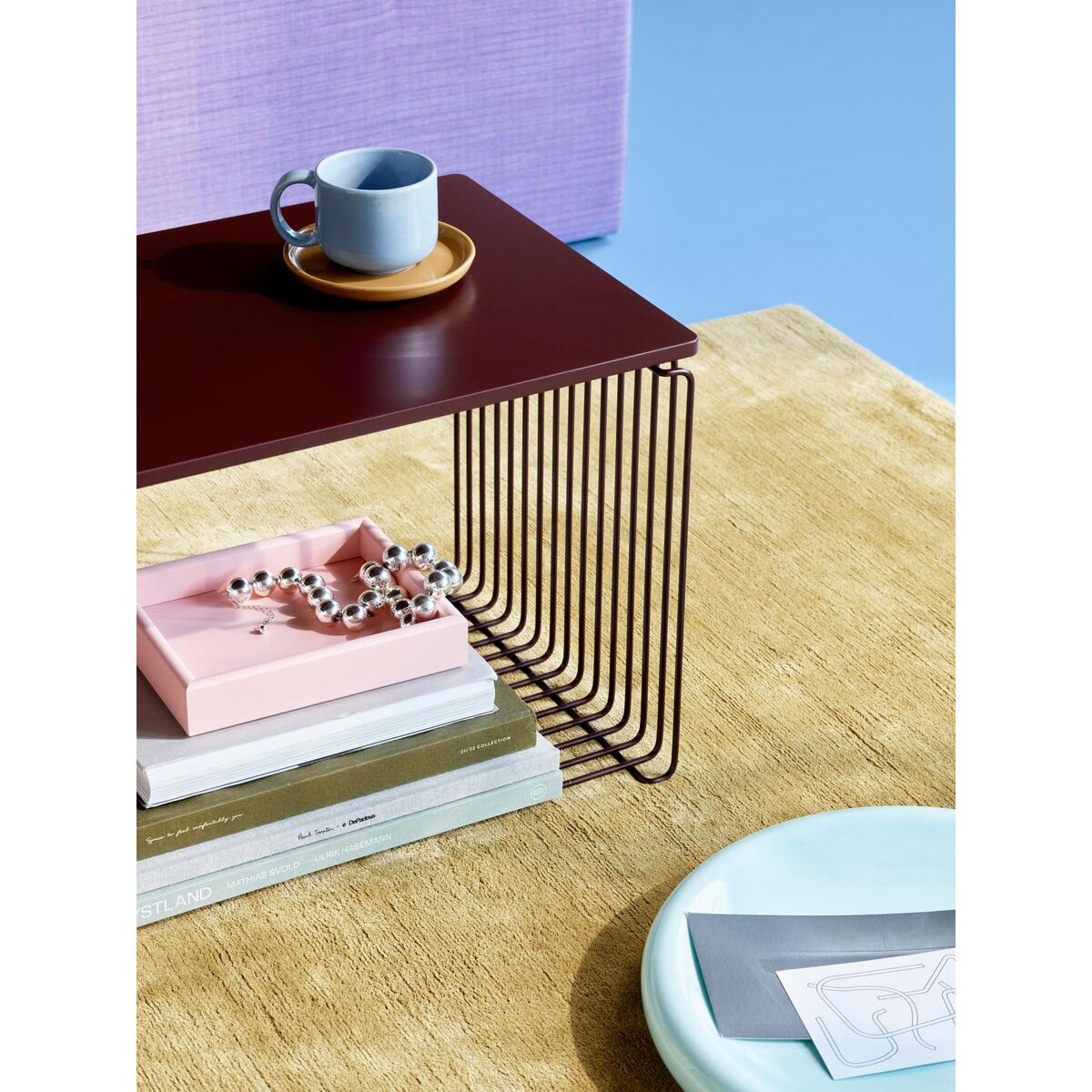 Étagère Extensible Panton Wire 07 - Noir et Rouge 70 cm x 34,8 cm