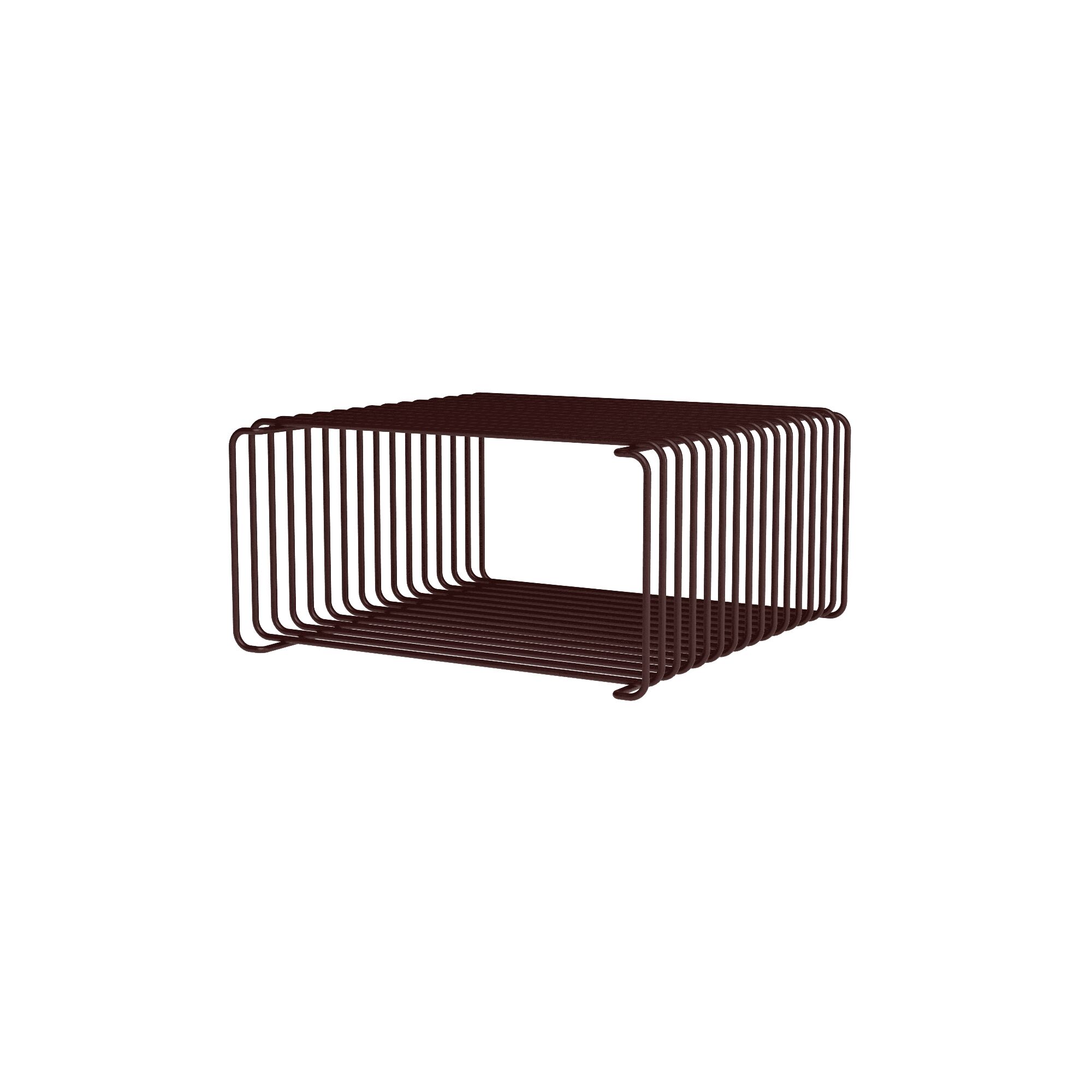 Panton Bokhylle i Halv Høyde med Tråd 07 – Svart Rød 17,2 cm x 34,8 cm