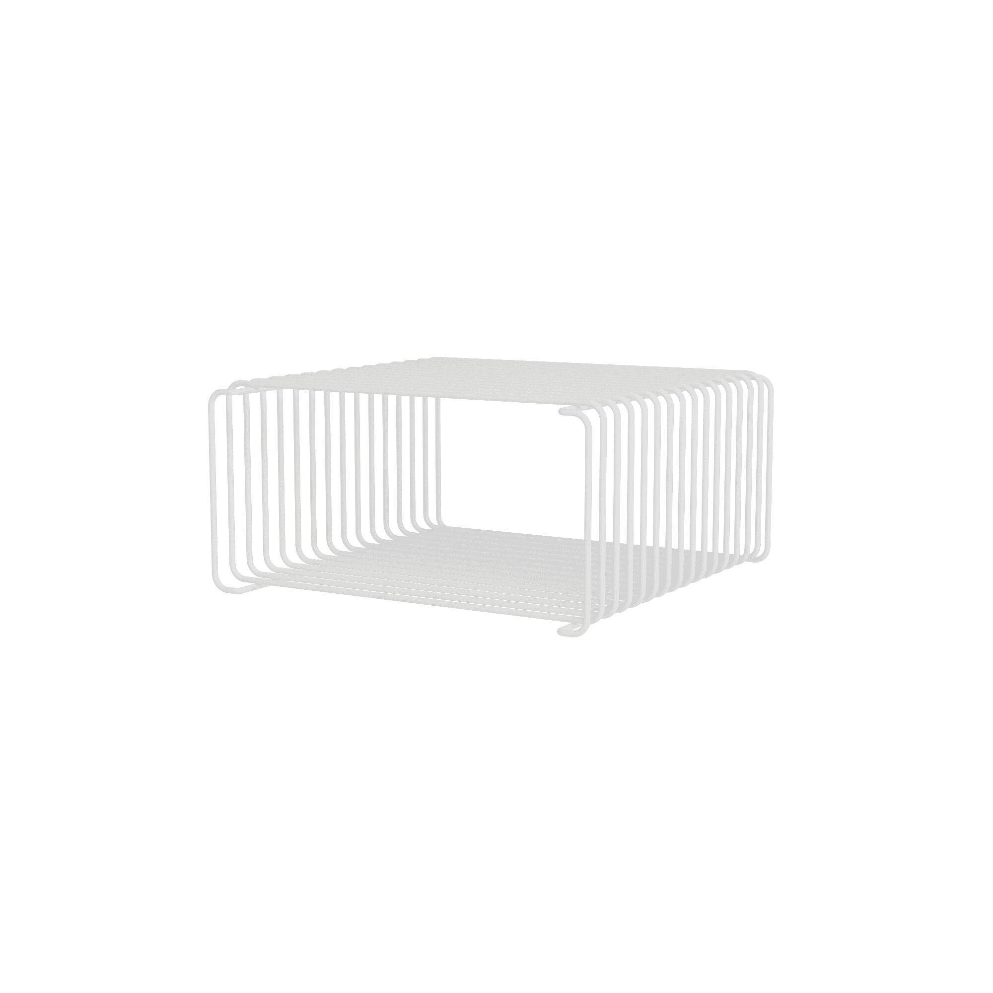 Panton Bokhylle i Halv Høyde med Tråd, 38 Stk. – Snø, 17,2 cm x 34,8 cm